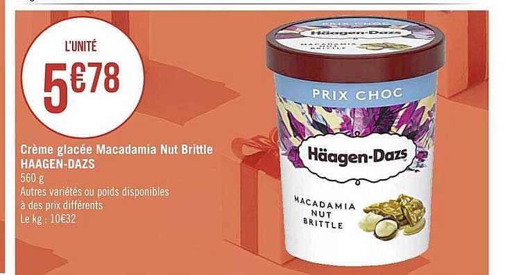 crème glacée macadamia nut brittle häagen-dazs