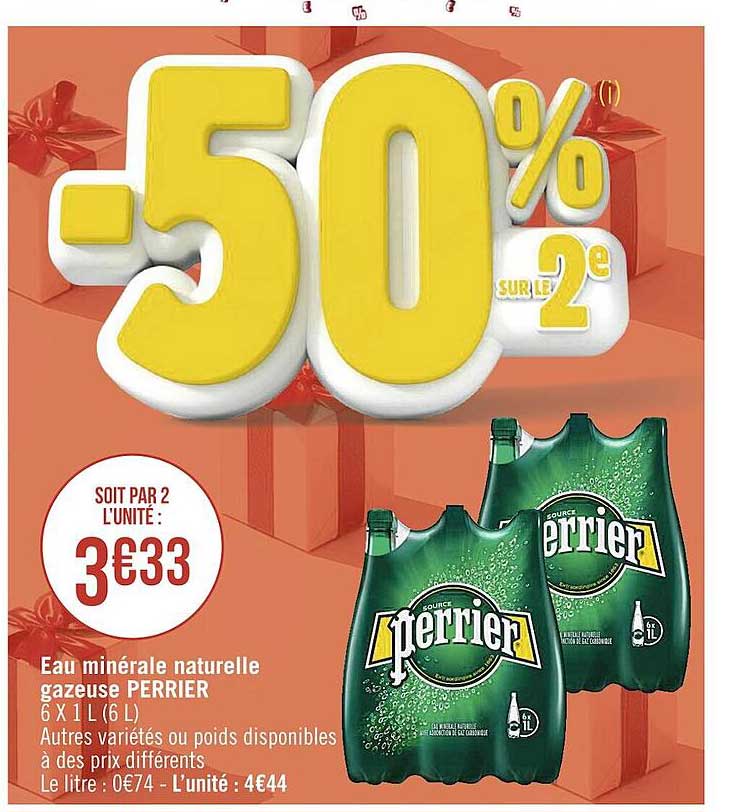 Eau Minérale Naturelle Gazeuse Perrier