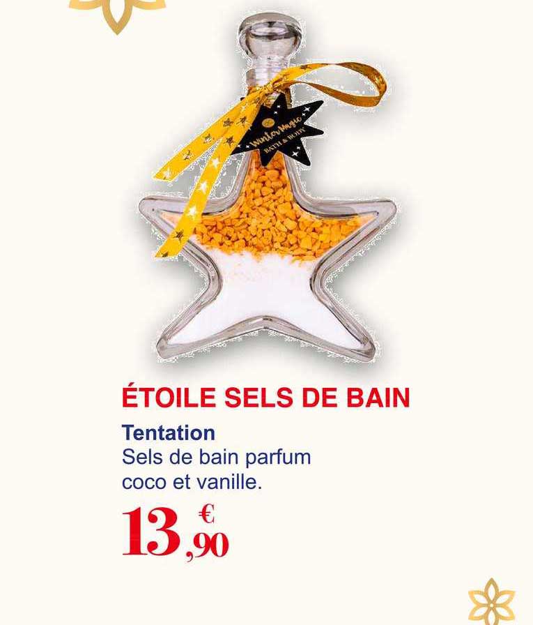 étoile sels de bain tentation