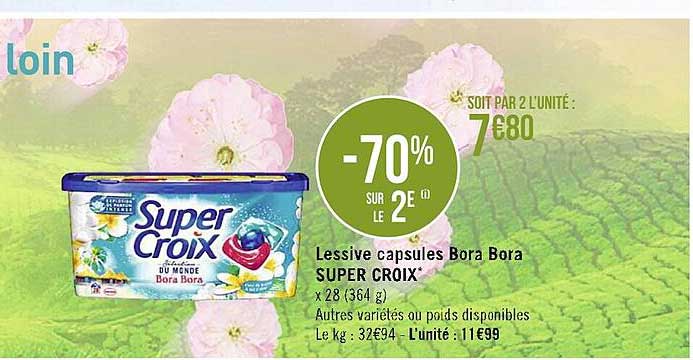 Lessive Capsules Bora Bora Super Croix