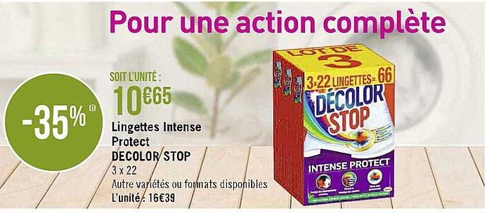 lingettes intense protect décolor stop