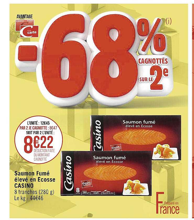 Saumon Fumé élevé En écosse Casino