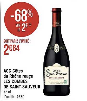 aoc côtes du rhône rouge les combes de saint-sauveur