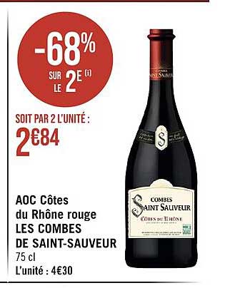 aoc côtes du rhône rouge les combes de saint-sauveur