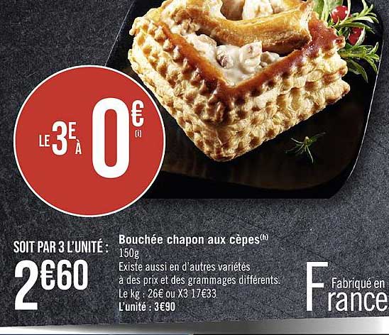 bouchée chapon aux cèpes