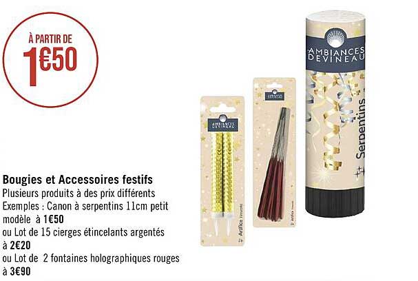 Bougies Et Accessoires Festifs