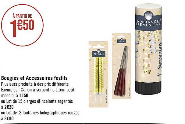 Bougies Et Accessoires Festifs