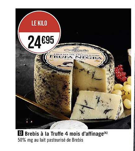 brebis à la truffe 4 mois d'affinage