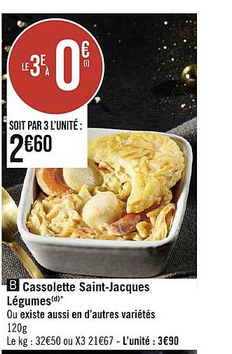 cassolette saint-jacques légumes