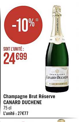 champagne brut réserve canard duchêne