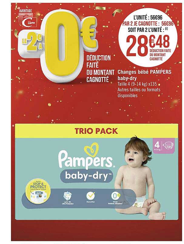 changes bébé pampers baby-dry