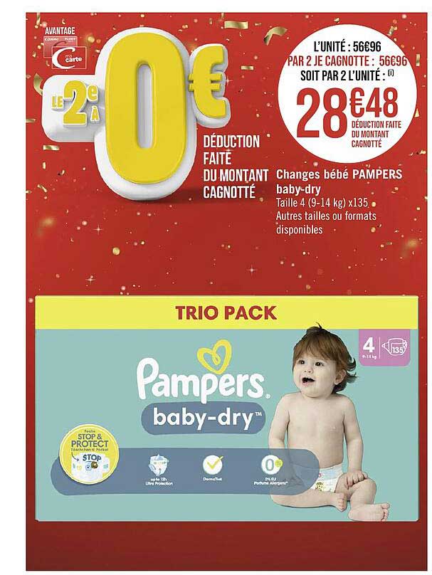 changes bébé pampers baby-dry