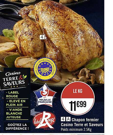 chapon fermier casino terre et saveurs