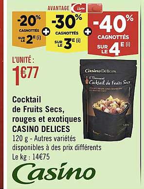 Cocktail De Fruits Secs, Rouges Et Exotiques Casino Délices