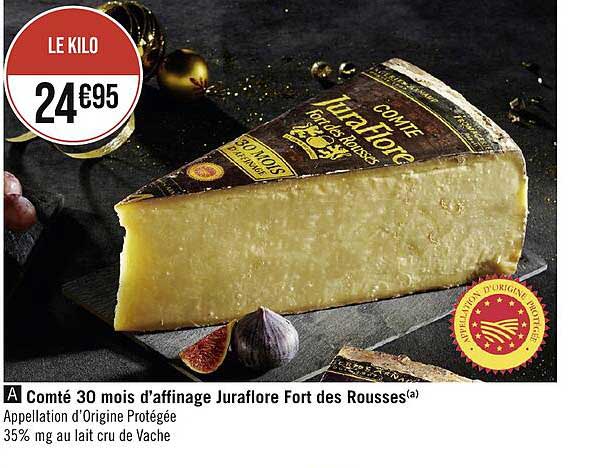 comté 30 mois d'affinage juraflore fort des rousses