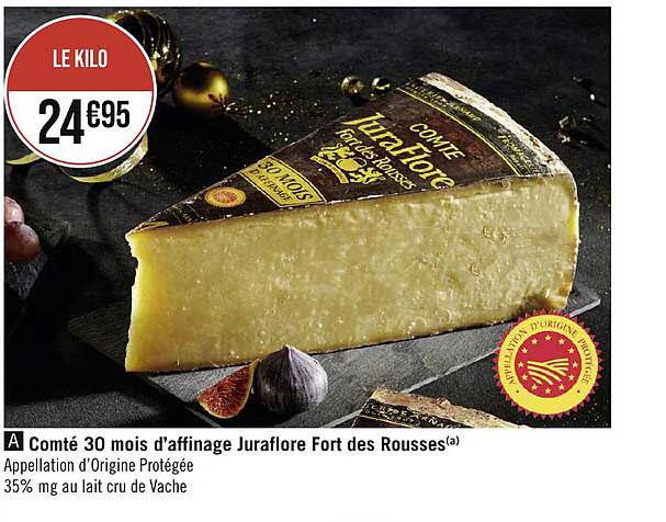 comté 30 mois d'affinage juraflore fort des rousses