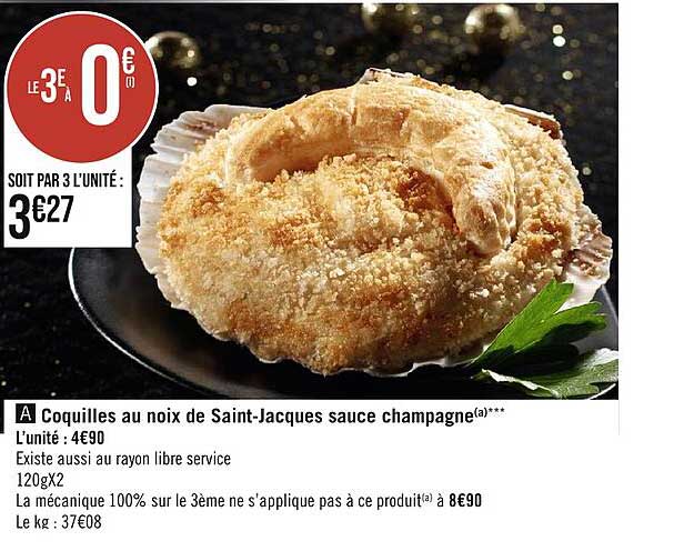 coquilles au noix de saint-jacques sauce champagne