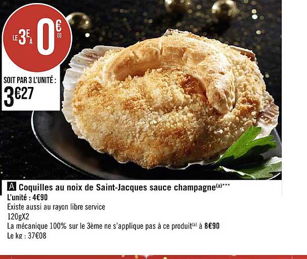 coquilles au noix de saint-jacques sauce champagne