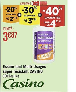 essuie-tout multi-usages super résistant casino
