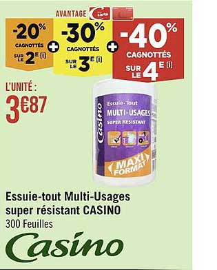 essuie-tout multi-usages super résistant casino