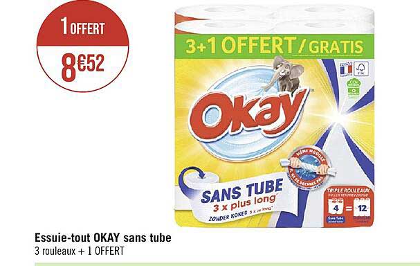 essuie-tout okay sans tube