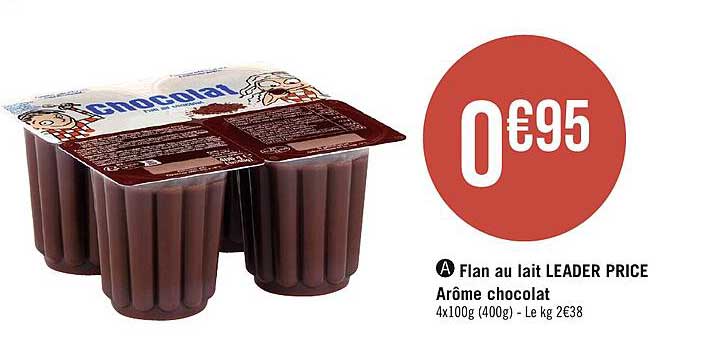 flan au lait leader price
