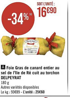 foie gras de canard entier au sel de l'île de ré cuit au torchon delpeyrat