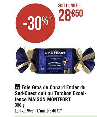foie gras de canard entier du sud-ouest cuit au torchon excellence maison montfort