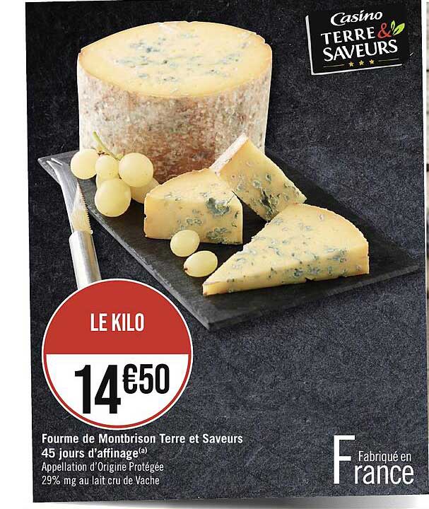 fourme de montbrison terre et saveurs 45 jours d'affinage