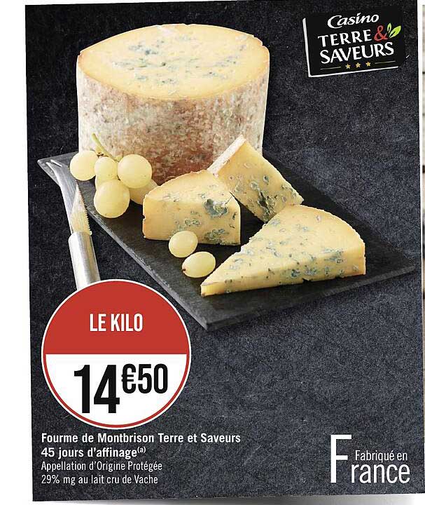 Fourme De Montbrison Terre Et Saveurs 45 Jours D'affinage