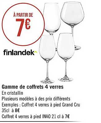 Gamme De Coffrets 4 Verres Finlandek^