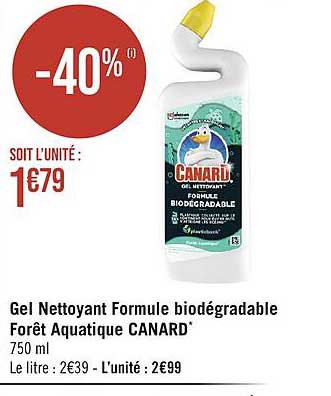 Gel Nettoyant Formule Biodégradable Forêt Aquatique Canard