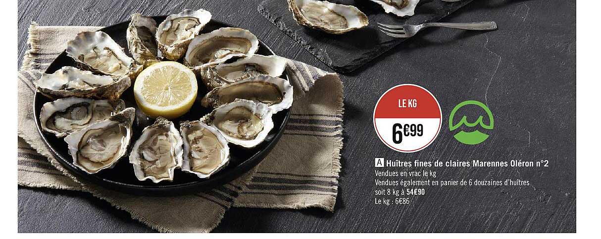 huîtres fines de claires marennes oléron n°2