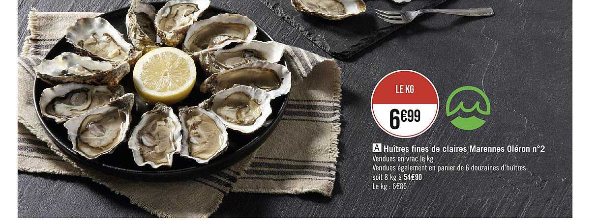huitres fines de claires marennes oléron n°2