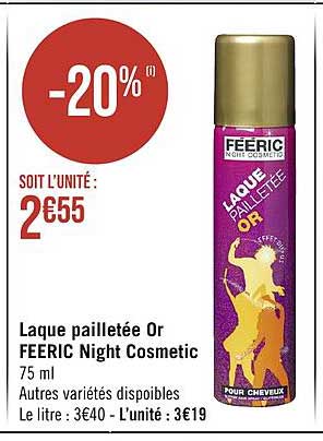 laque pailletée or fééric night cosmetic