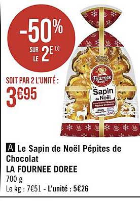 le sapin de noël pépites de chocolat la fournée dorée