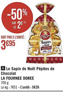 le sapin de noël pépites de chocolat la fournée dorée