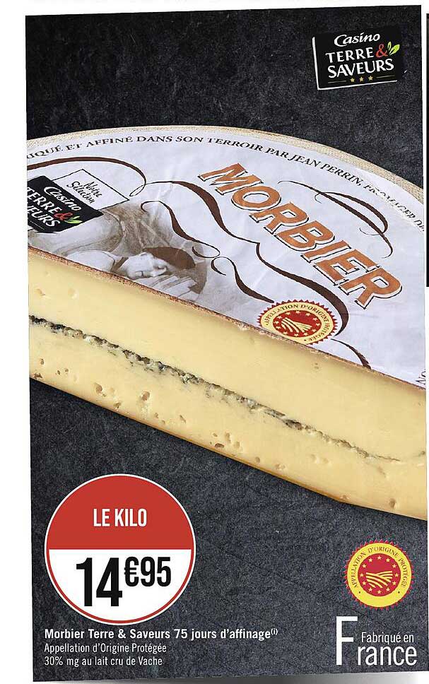 morbier terre & saveurs 75 jours d'affinage