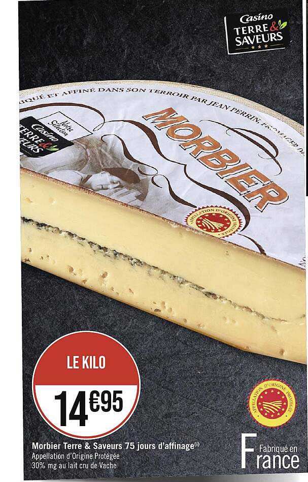 morbier terre & saveurs 75 jours d'affinage