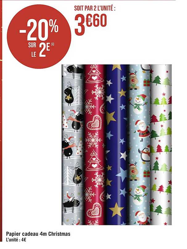 papier cadeau 4m christmas