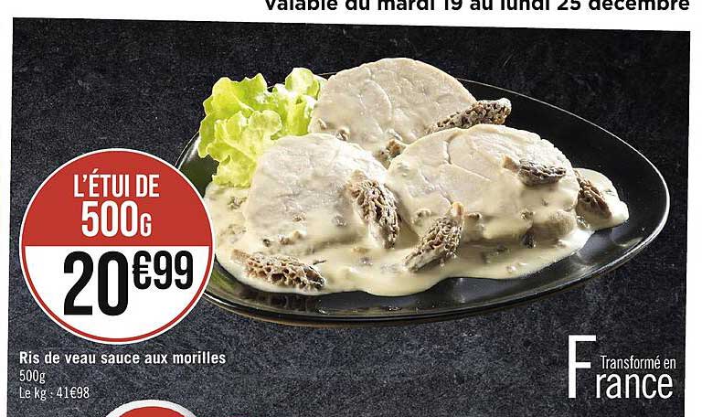 ris de veau sauce aux morilles