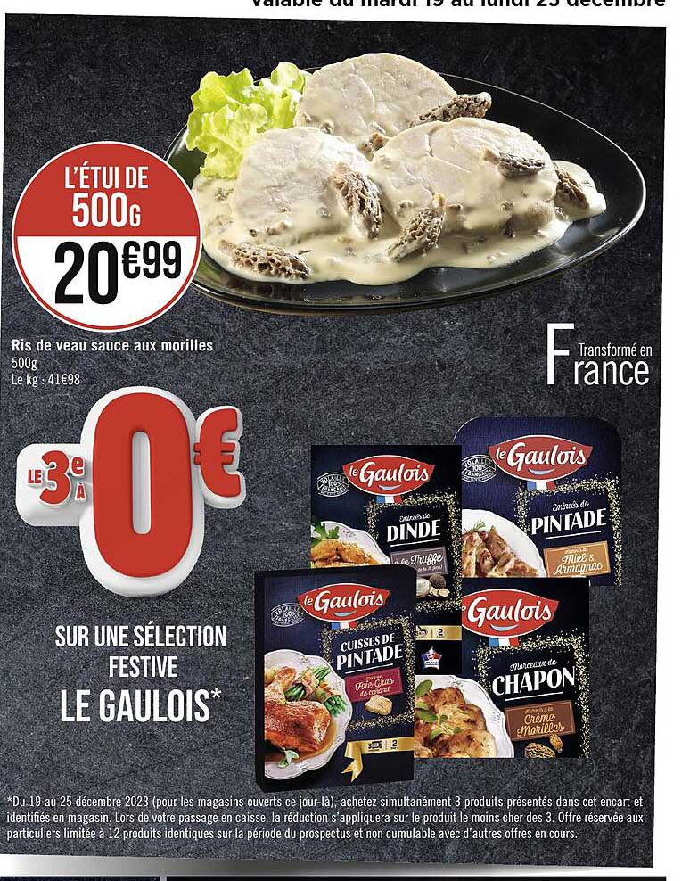 ris de veau sauce aux morilles