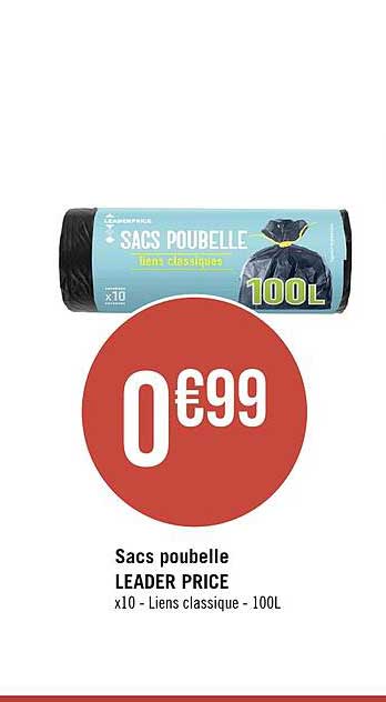 sacs poubelle leader price