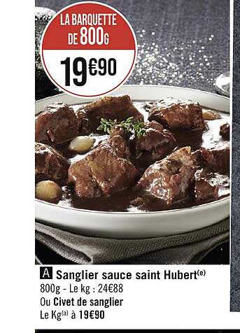 sanglier sauce saint hubert ou civet de sanglier