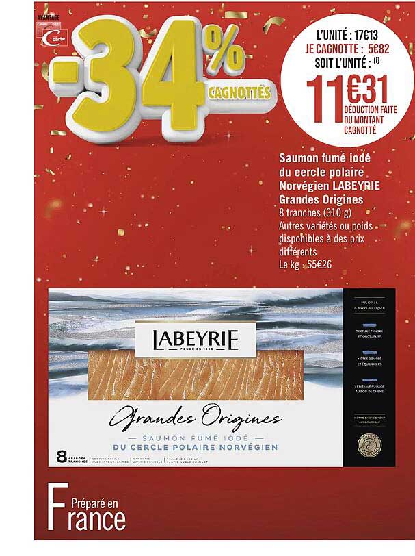 saumon fumé iodé du cercle polaire norvégien labeyrie grande origines