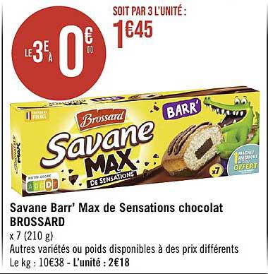 Savane Barr's Max De Sensations Chocolat Brossard