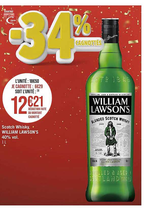 scotch whisky william lawson's 40% vol.
