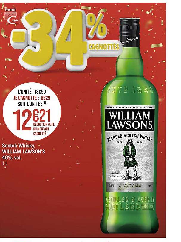 scotch whisky william lawson's 40% vol.