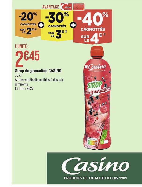 Sirop De Grenadine Casino