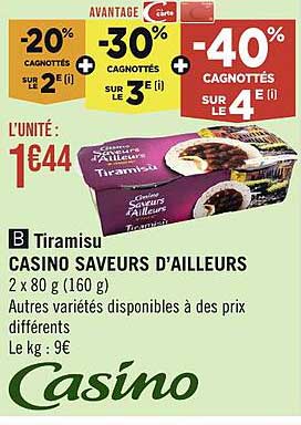 tiramisu casino saveurs d'ailleurs